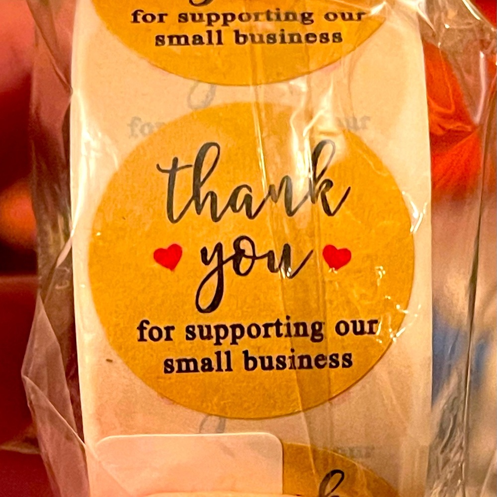 Thank you stickers 500 pcs per roll (1” diameter) for your small business - Picture 2 of 6